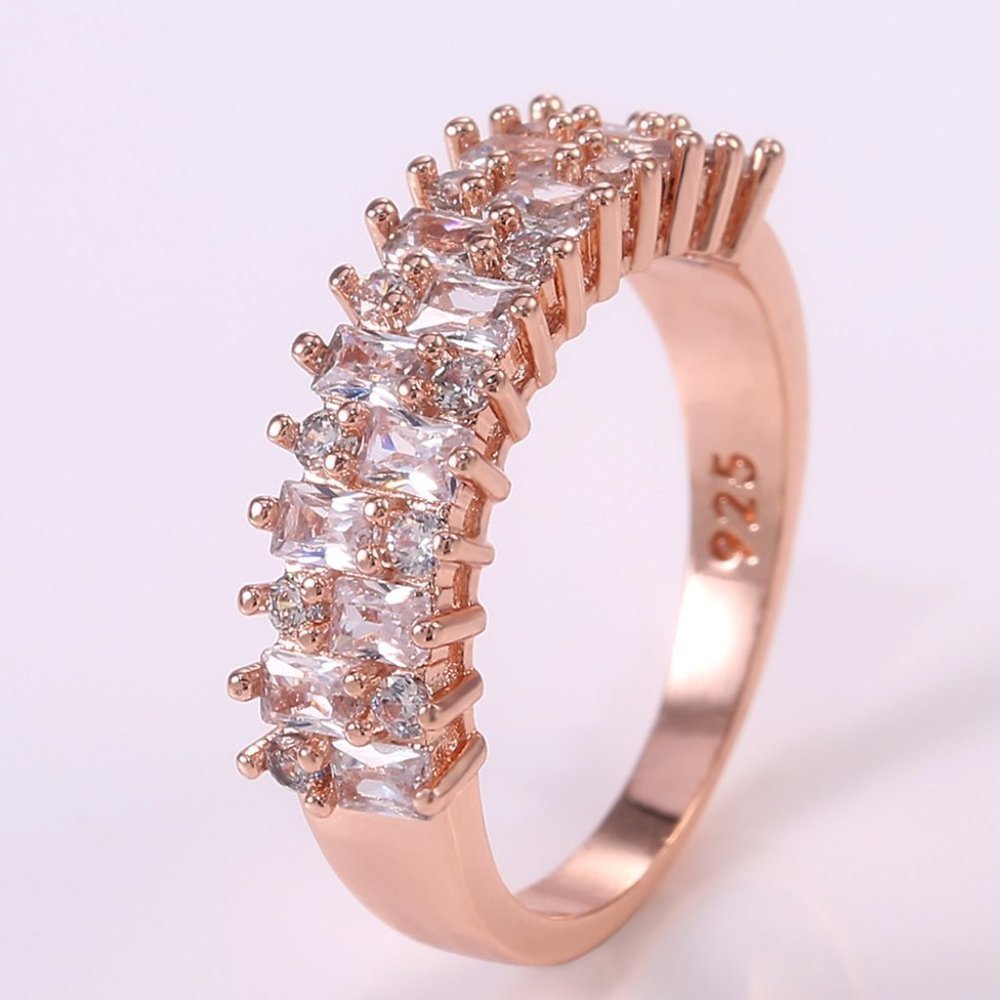 💞 Fashion Beautiful Gems Full Around Zircon Eternity Rings for Women, PD…